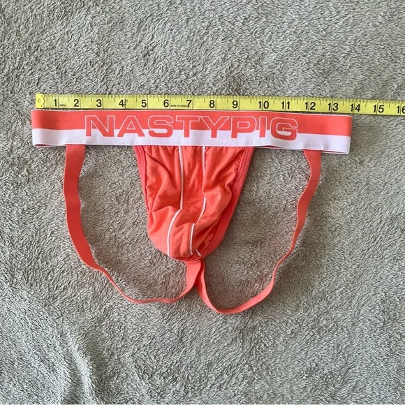 Nasty Pig Vibrant Orange Jockstrap with White Trim - Picture 5 of 6